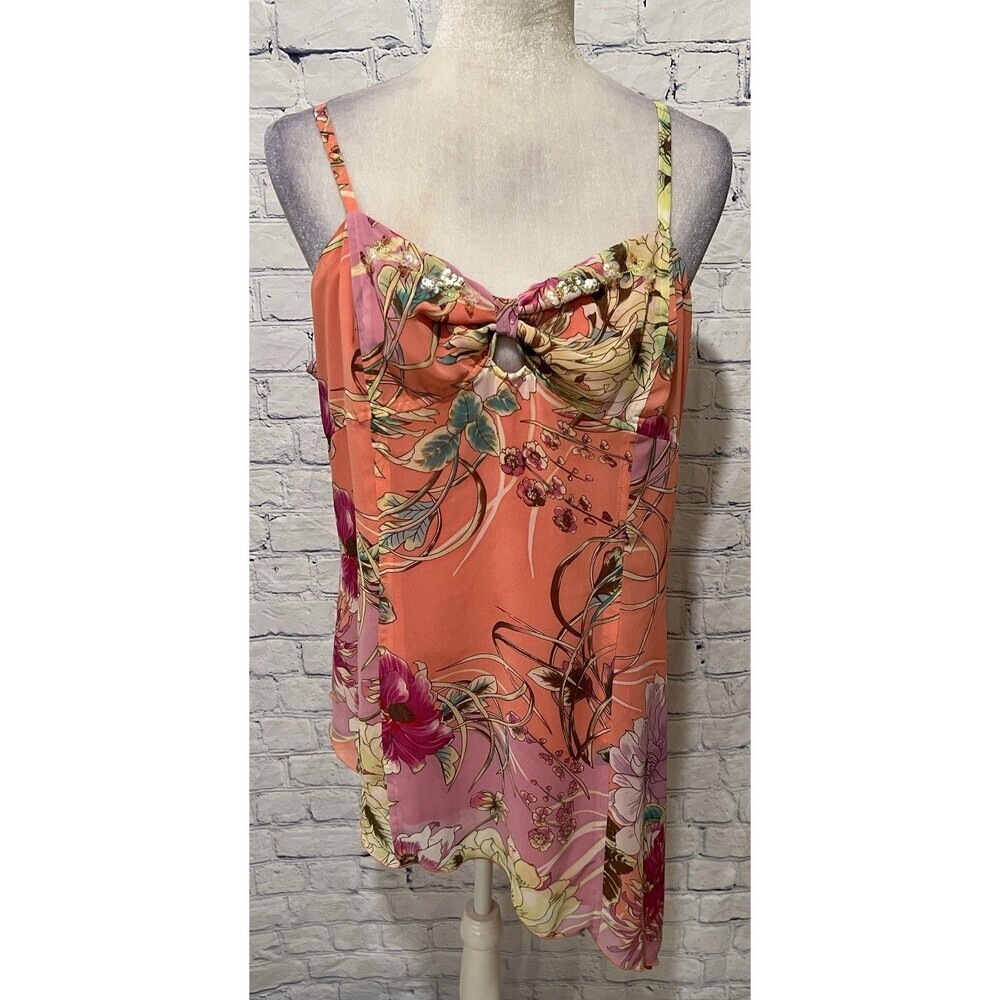 Latina Life Multicolor Floral Silly Adjustable Strap Asymetrical Dress size 16